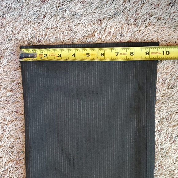 Ann Taylor wide leg dress pants gray pinstripes Sz 2 - Picture 6 of 10